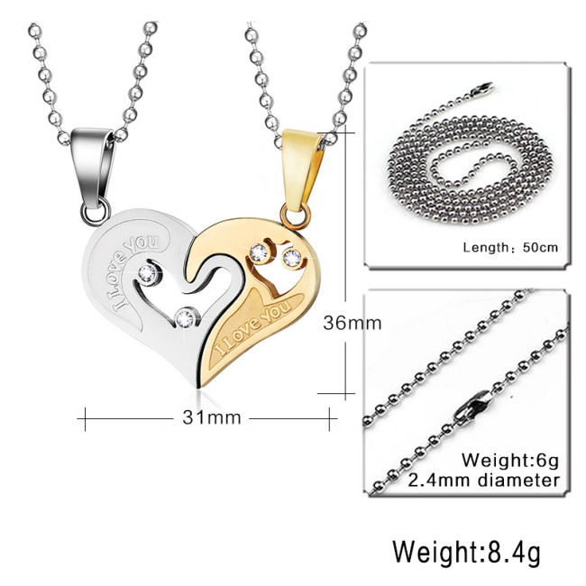 Wholesale Stainless Steel Heart Shape Pendant