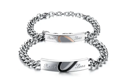 Wholesale Stainless Steel 'Real Love' Couple Bracelets