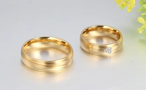 Wholesale Stainless Steel Engagement Ring and Band
