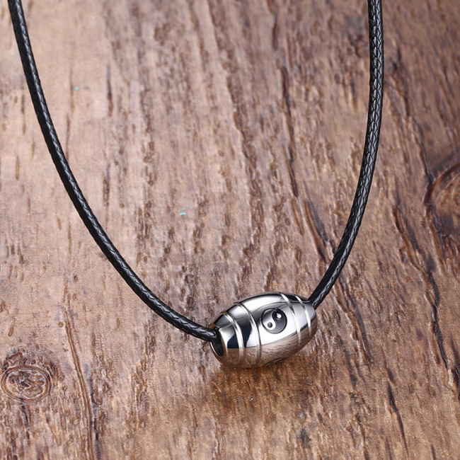 Wholesale Stainless Steel Mens Yin Yang Necklace