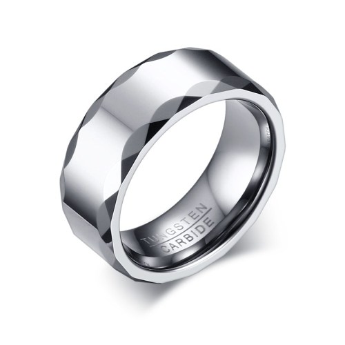 Wholesale Unique Diamond Cut Tungsten Ring