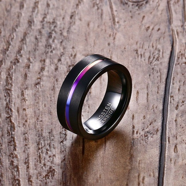 Wholesale Rainbow Tungsten Carbide Rings
