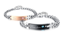 Wholesale Stainless Steel  True Love  Couple Bracelets