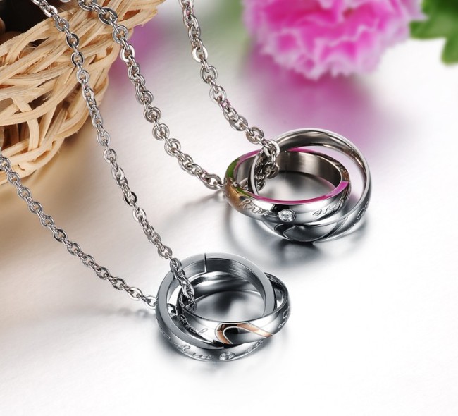 Wholesale Stainless Steel Real Love Couple Pendant