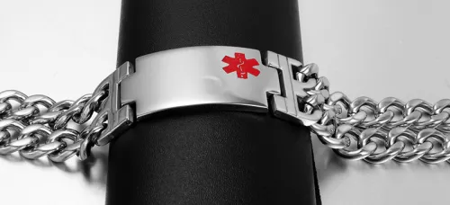Wholesale Stainless Steel Double Chain Medical Bracelets