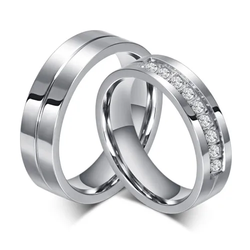 Wholesale Stainless Steel Engagement Ring with 9 Stones