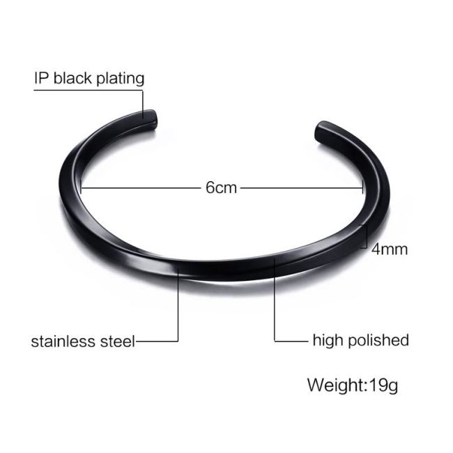 Wholesale Stainless Steel Twisted Bangle Bracelet
