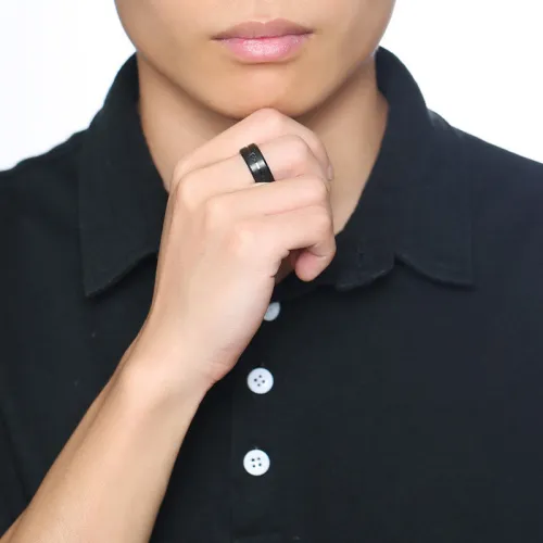 Wholesale Stainless Steel Black Ring for Guys
