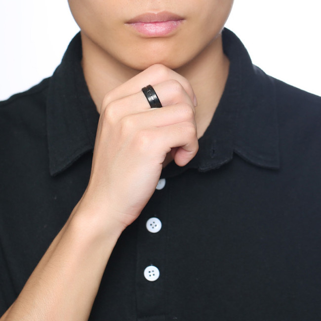 Wholesale Stainless Steel Black Ring for Guys