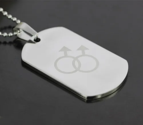 Wholesale Stainless Steel Double Male Sign Pride Jewelry