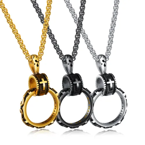 Wholesale Stainless Steel Men Cross Pendant
