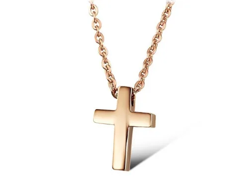 Wholesale Stainless Steel Women Mini Cross Necklace