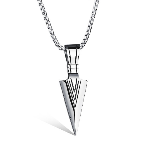 Wholesale Stainless Steel Mens Spearhead Necklaces