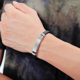 Silicone ID Bracelets with Stainless Steel Tags Wholesale