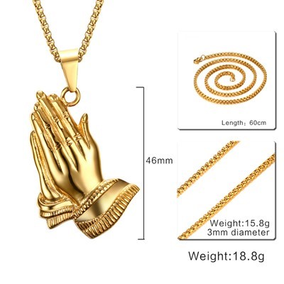 Wholesale Stainless Steel Gold Buddha's-hand Pendants