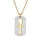 Wholesale Stainless Steel Ankh Cross Dog Tag Pendant