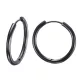 Wholesale Black Stainless Steel Hoop Earrings
