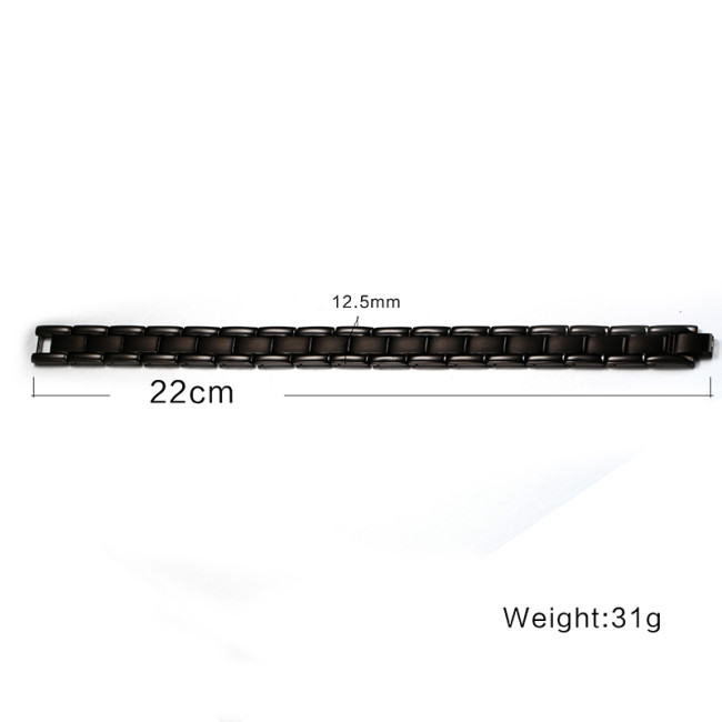 Wholesale Stainless Steel Black Biomagnetic Bracelet