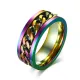Wholesale Stainless Steel Colorful Curb Chain Ring