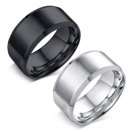 Wholesale Stainless Steel 10MM Men's Brushed Wedding Band Ring