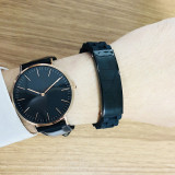 Wholesale Engravable Stainless Steel ID Black Silicone Bracelet