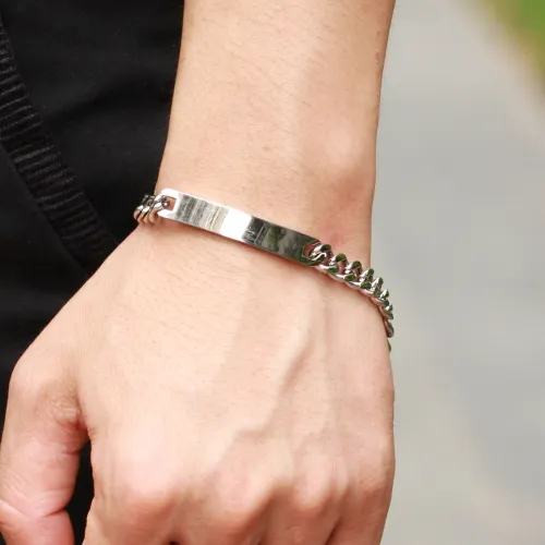 Wholesale Stainless Steel Personalized Cuban Chain Couple Bracelet