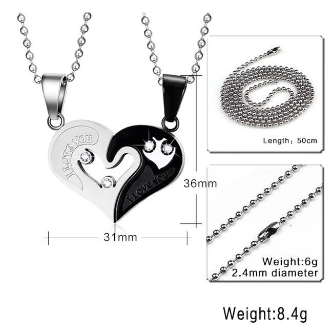 Wholesale Stainless Steel Puzzle Heart Jewelry