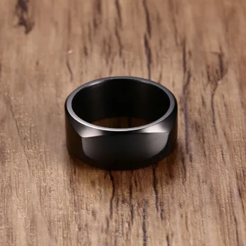 Wholesale Stainless Steel Mens Black Wedding Bands