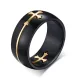 Wholesale Stainless Steel 2-Tone Cross Ring