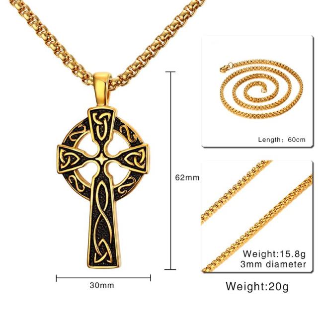 Wholesale Fashion Stainless Steel Celtic Cross Pendant