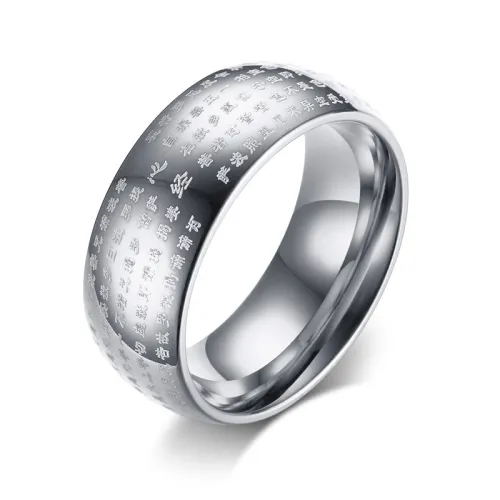 Wholesale Stainless Steel Thumb Scriptures Rings for Men