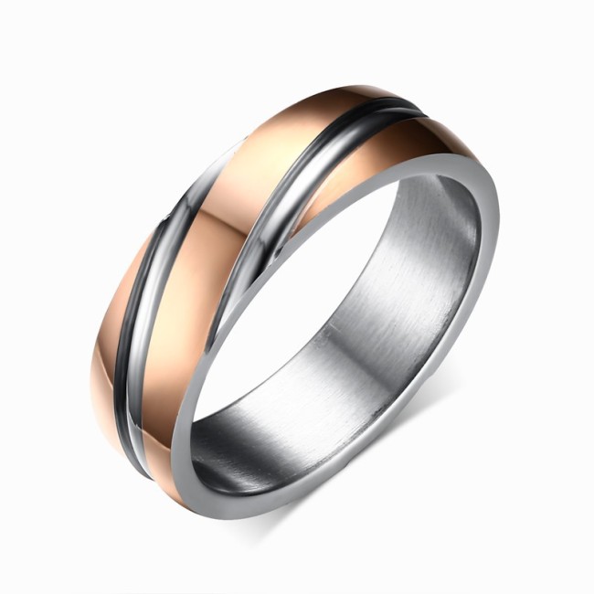 Wholesale Stainless Steel Rose Gold Women Ring