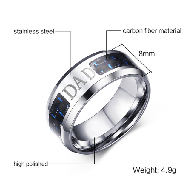 Wholesale Stainless Steel Dad Rings for Fathers Day