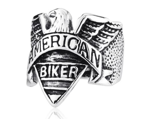 Wholesale Stainless Steel American Biker Ring