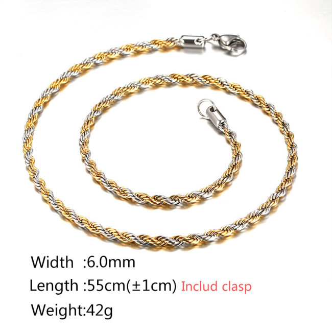 Wholesale Stainless Steel Rope Necklace