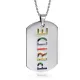 Wholesale Stainless Steel Carved Out pride Double Dog Tag