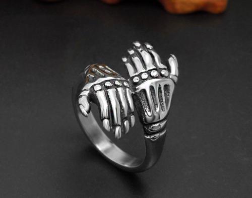Wholesale Stainless Steel New Skull Hand Ring