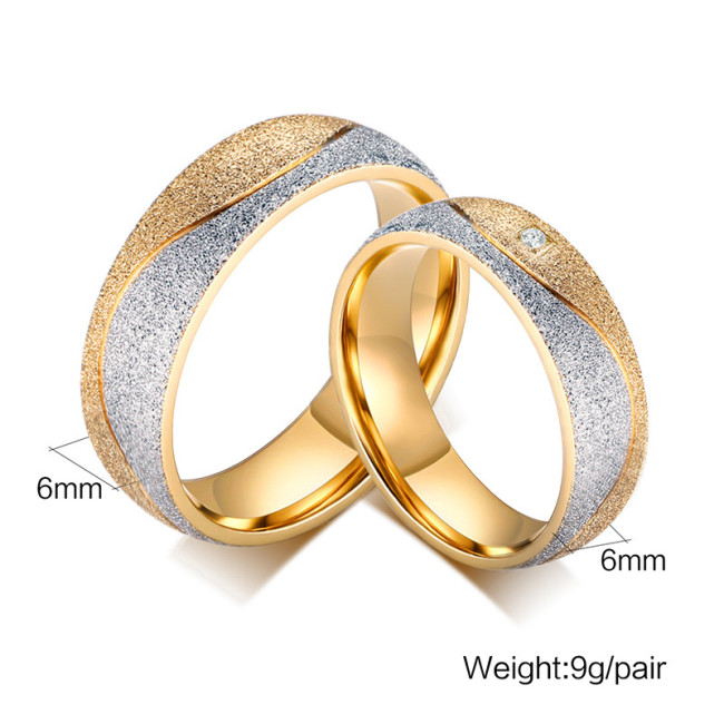 Wholesale Stainless Steel Fashion Wavy Line Wedding Ring