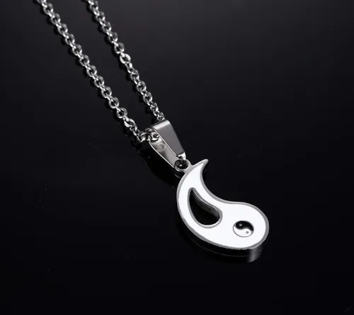 Wholesale Stainless Steel Yin Yang Puzzle Couple Pendant