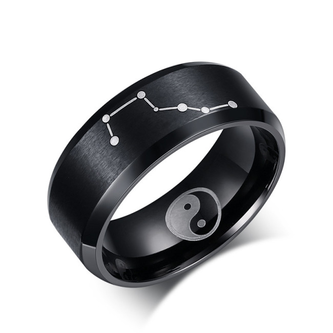 Wholesale Stainless Steel Custom Laser Dipper Black  Ring
