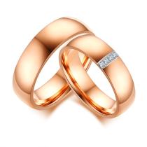 Wholesale Stainless Steel Rose Gold Wedding Rings