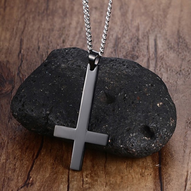 Wholesale Stainless Steel Inverted Cross Pendant