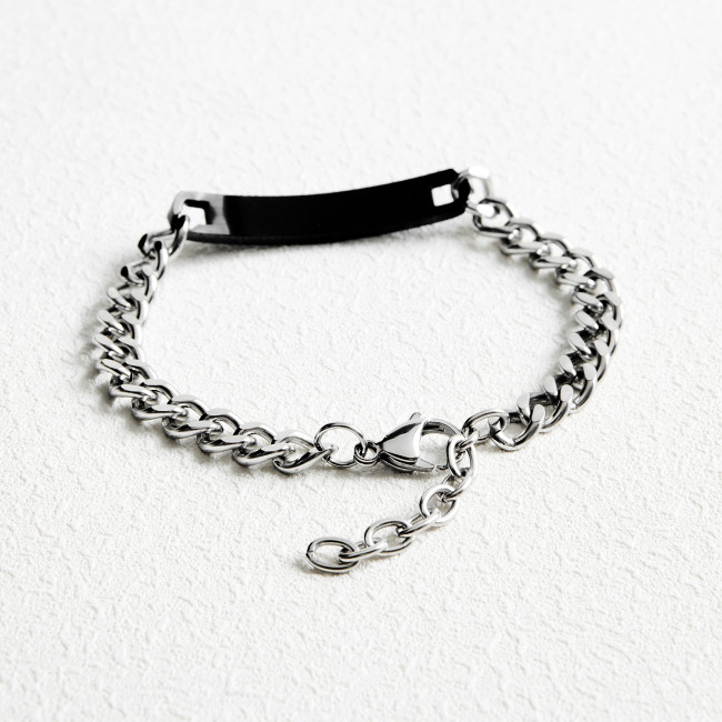 Wholesale Stainless Steel Lettering Couple Charm Bracelets