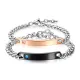Wholesale Stainless Steel Lettering Couple Charm Bracelets