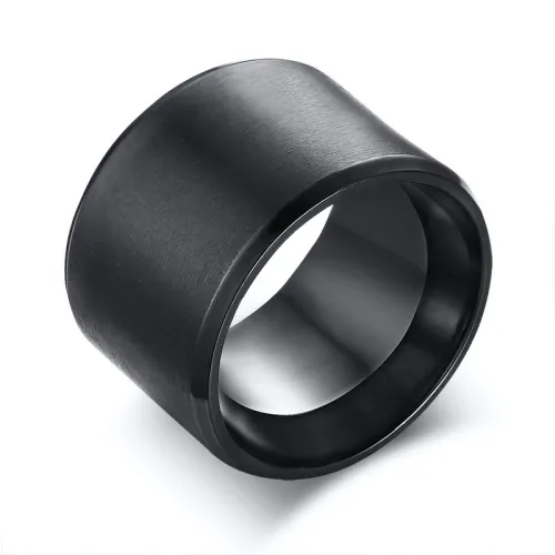 Wholesale Stainless Black Men Matte Wedding Ring