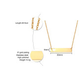 Wholesale Stainless Steel Gold Love Heart Bar Necklace