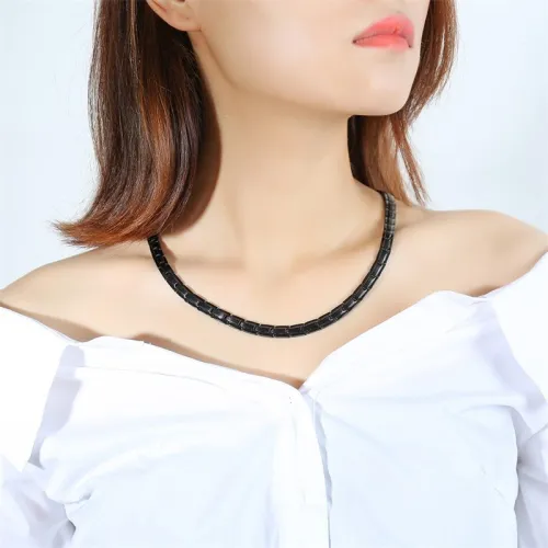 Wholesale Stainless Steel Magnetic Therapy Necklace
