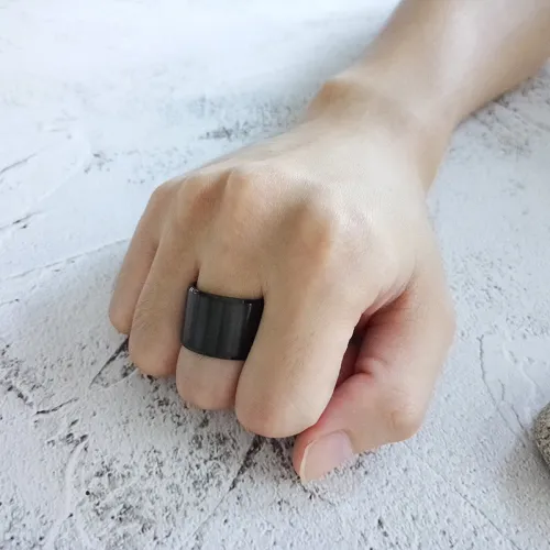 Wholesale Stainless Black Men Matte Wedding Ring