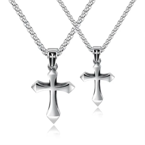 Wholesale Stainless Steel Jesus Charm Cross Chain Necklace