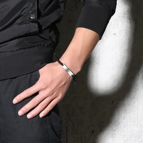 Wholesale Stainless Steel Braided Rope Personalized Adjustable ID Bracelets